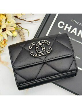 Chanel 19 Lambskin Trifold Wallet